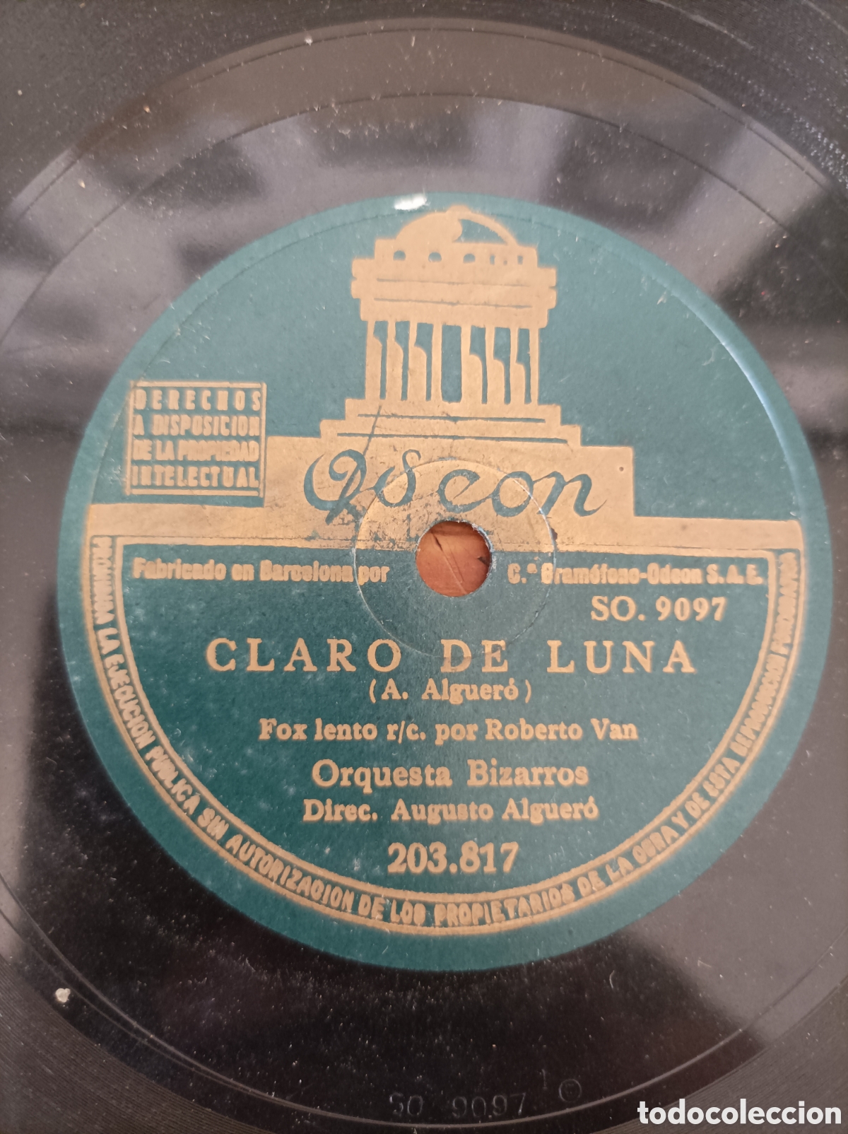 Discos de pizarra: Disco de Piedra. Claro de Luna y El d&iacute;a que me quieras - Foto 5
