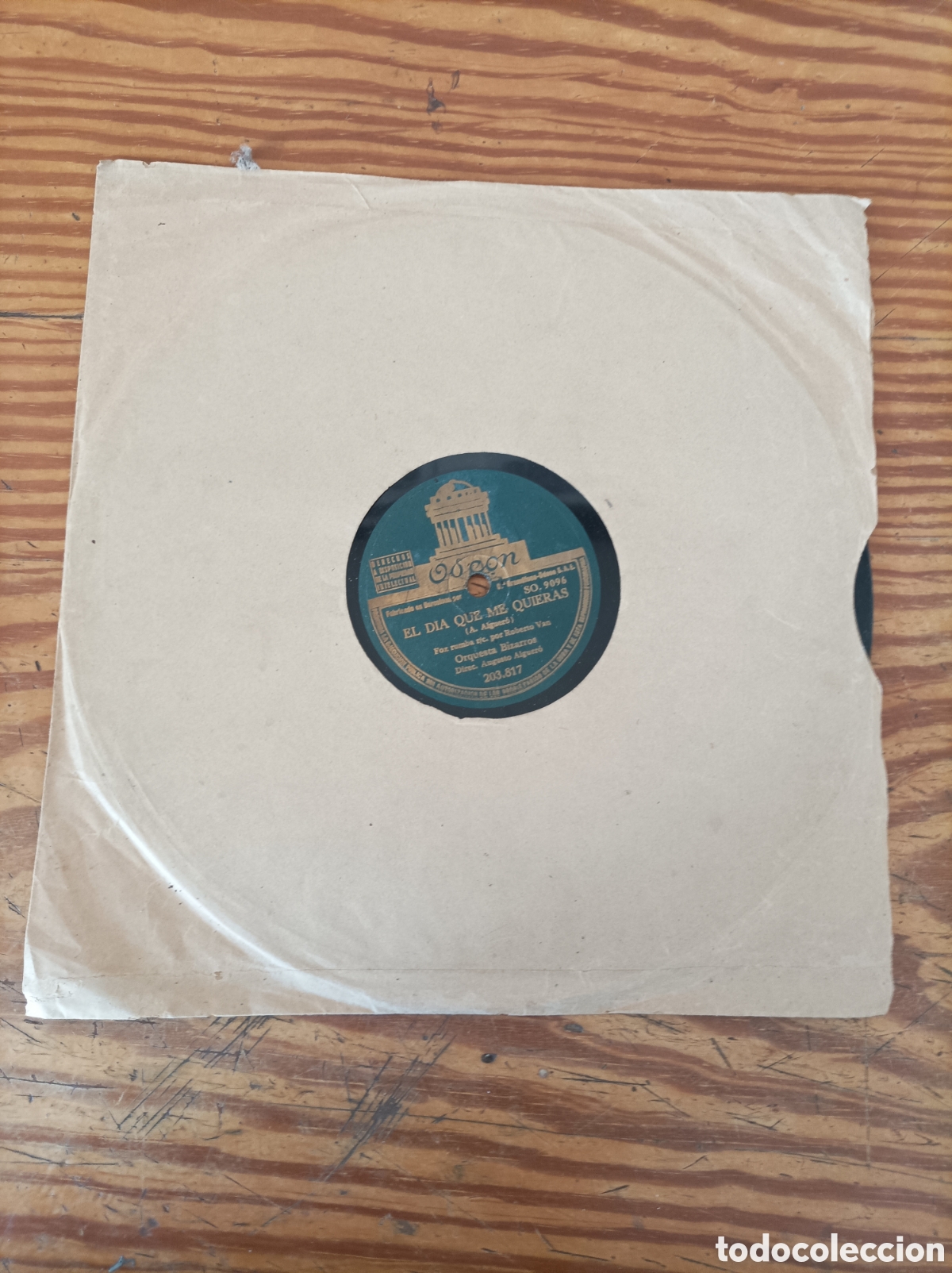 Discos de pizarra: Disco de Piedra. Claro de Luna y El d&iacute;a que me quieras - Foto 1