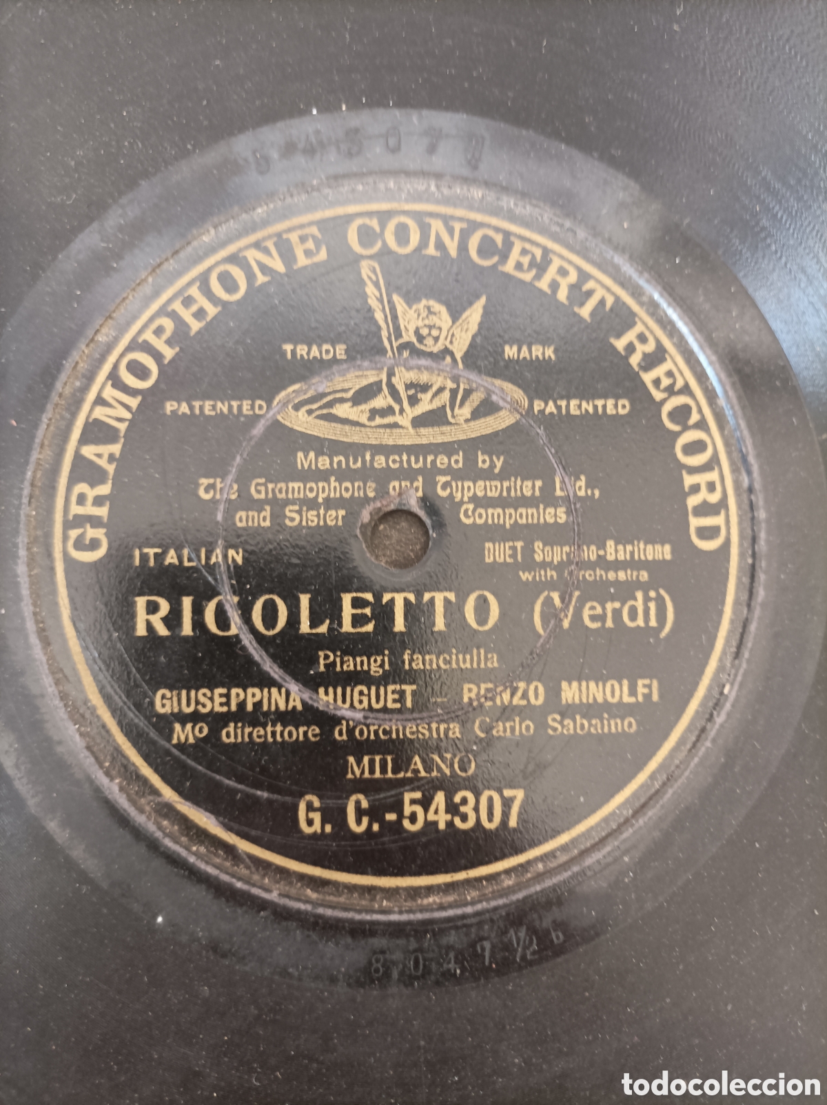 Discos de pizarra: Disco Piedra. Rigoletto Verdi - Foto 3