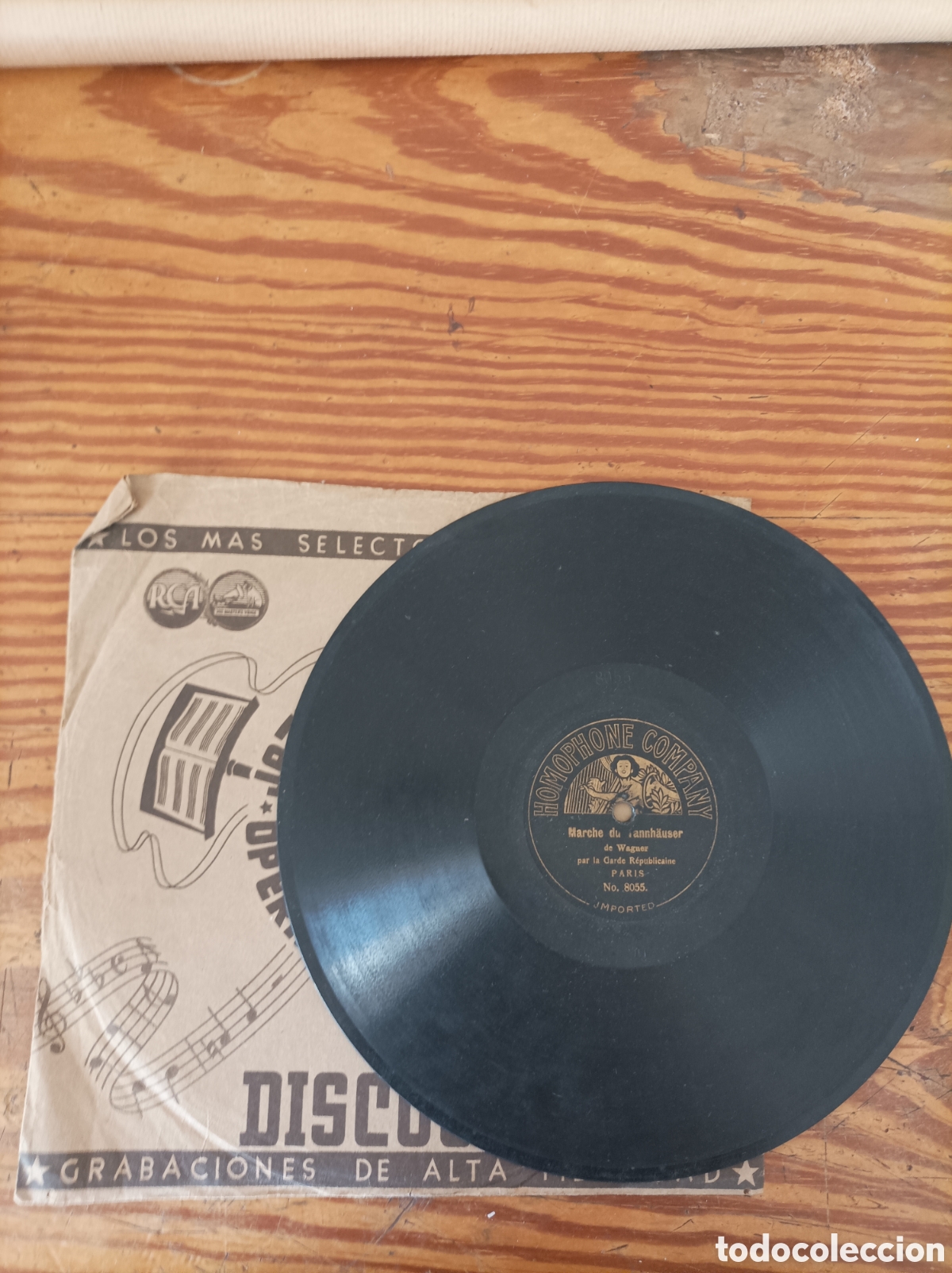 Discos de pizarra: Disco de piedra. Marche du Tannhauser. Wagner - Foto 2