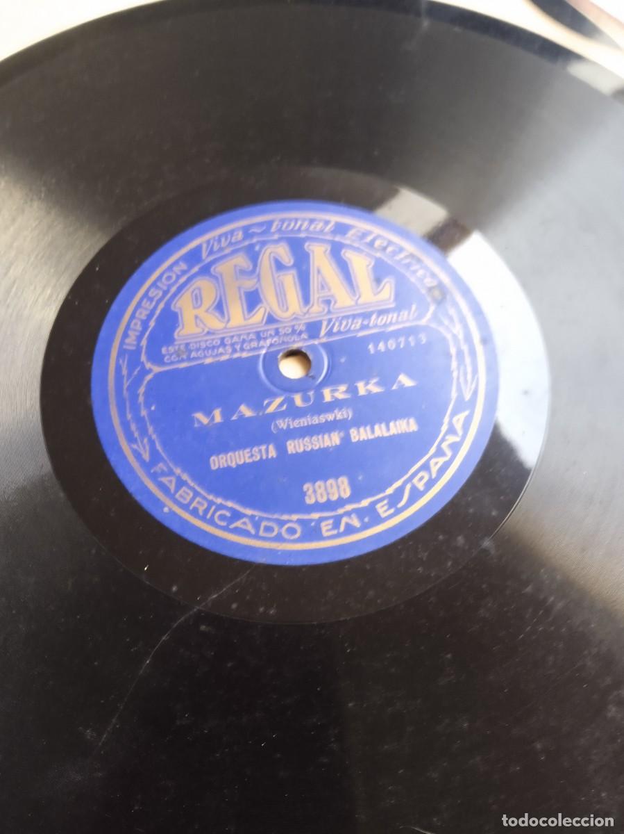 Discos de pizarra: ORQUESTA RUSSIAN BALALAIKA Momento Musical / Mazurka - Foto 3