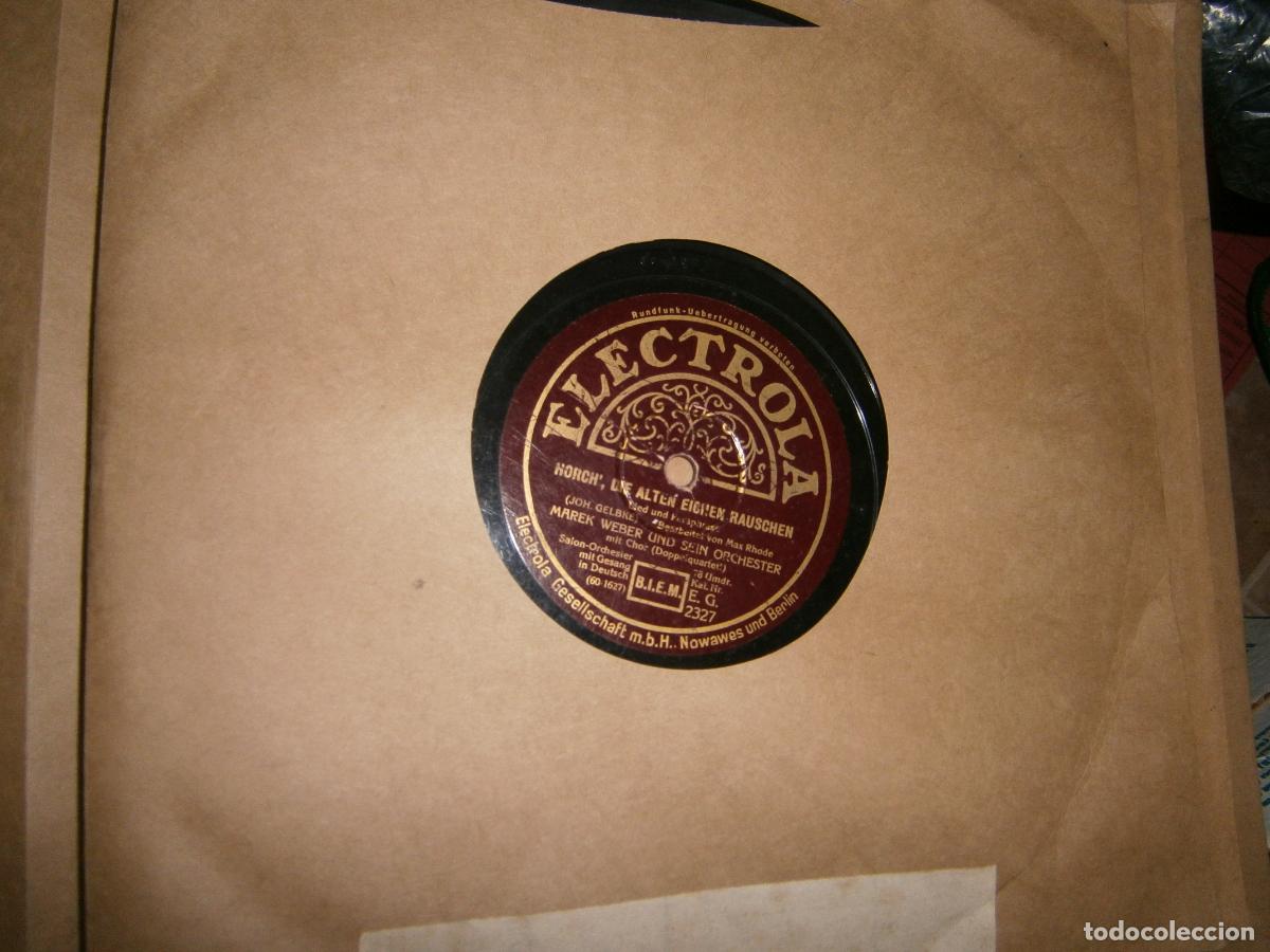 Discos de pizarra: ANTIGUO DISCO DE PIZARRA - ELECTROLA - MAREK WEBER Y SU ORQUESTA - Foto 1