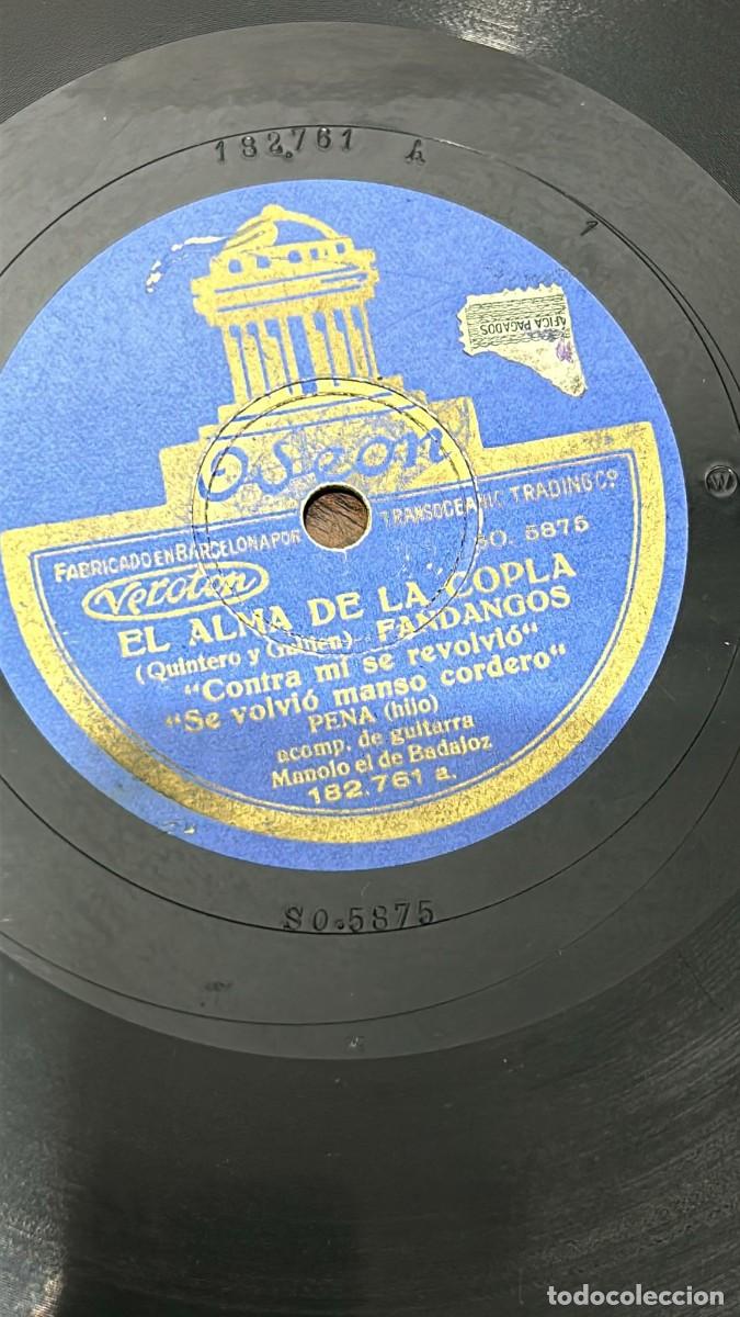 Discos de pizarra: DISCO DE PIZARRA EL ALMA DE LA COPLA DISCO ODEON - Foto 1
