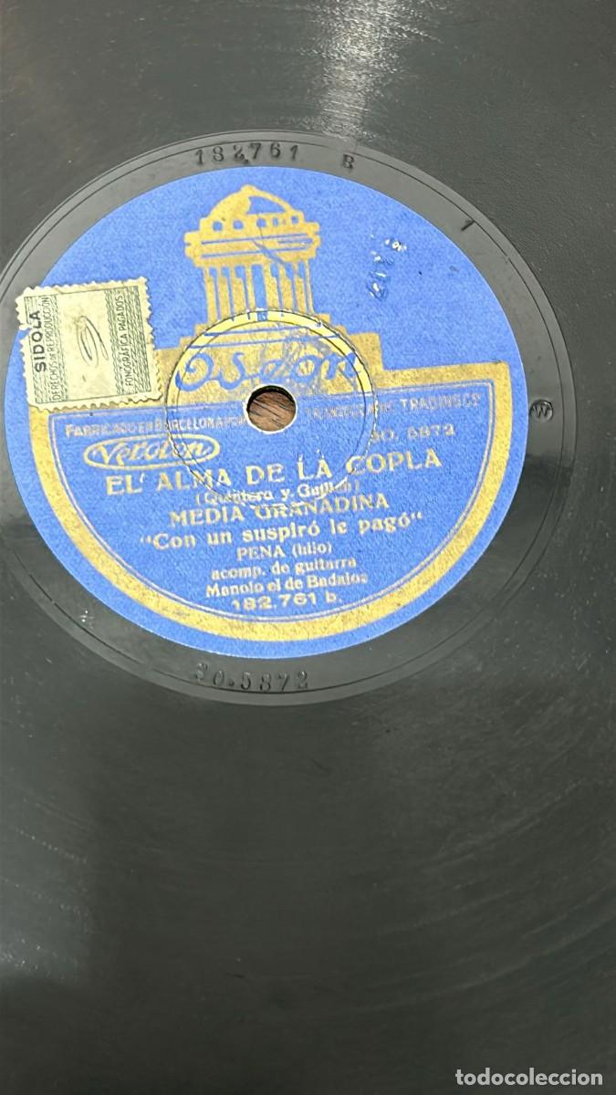 Discos de pizarra: DISCO DE PIZARRA EL ALMA DE LA COPLA DISCO ODEON - Foto 3