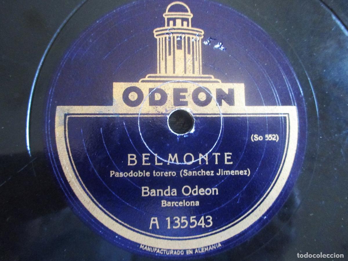 Discos de pizarra: BELMONTE / GALLITO. PASODOBLES. ORQUESTA ODEON. PIZARRA. - Foto 1