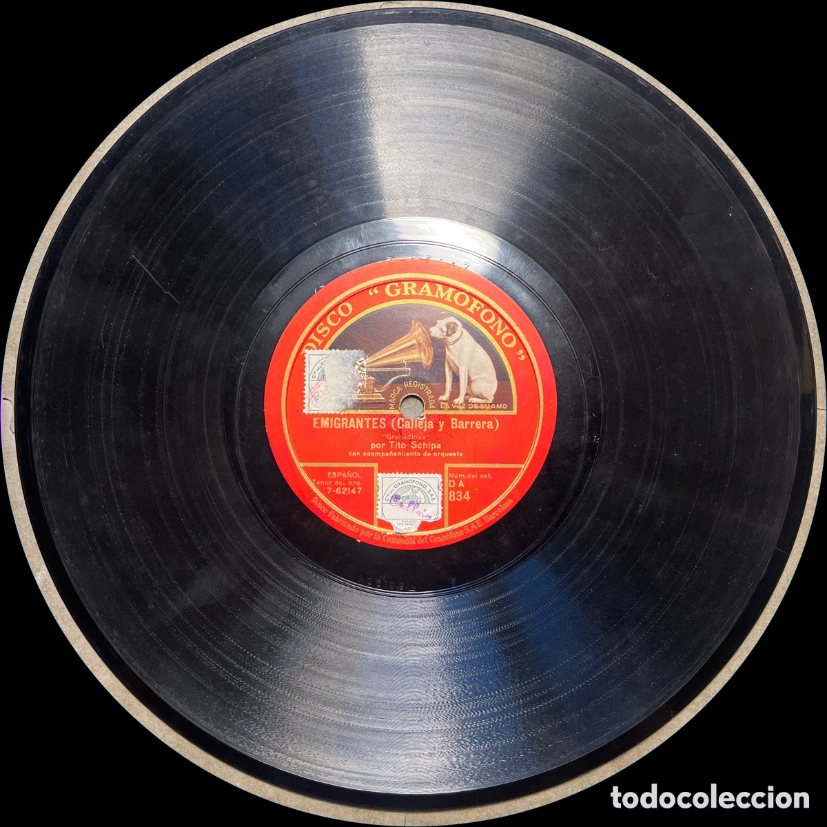 Discos de pizarra: Tito Schipa - Granadinas - 78 Rpm - Foto 2