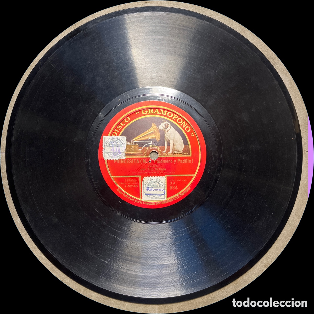 Discos de pizarra: Tito Schipa - Granadinas - 78 Rpm - Foto 3
