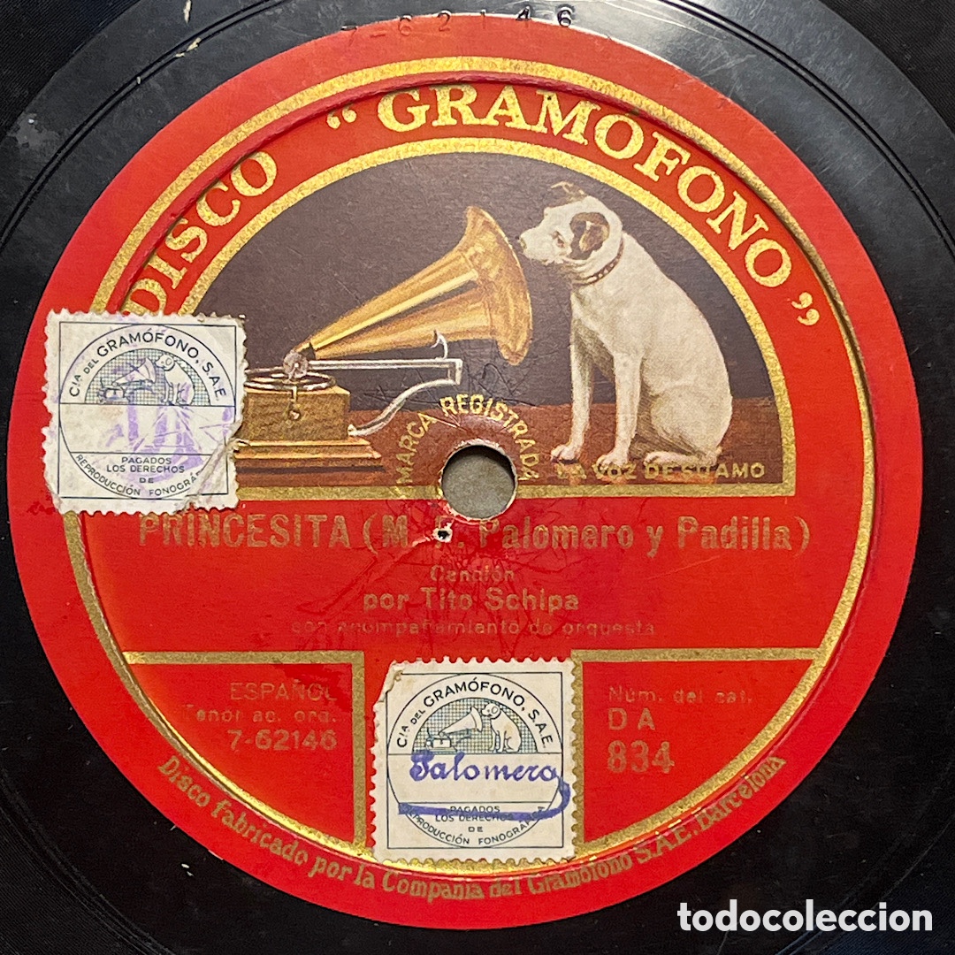 Discos de pizarra: Tito Schipa - Granadinas - 78 Rpm - Foto 1