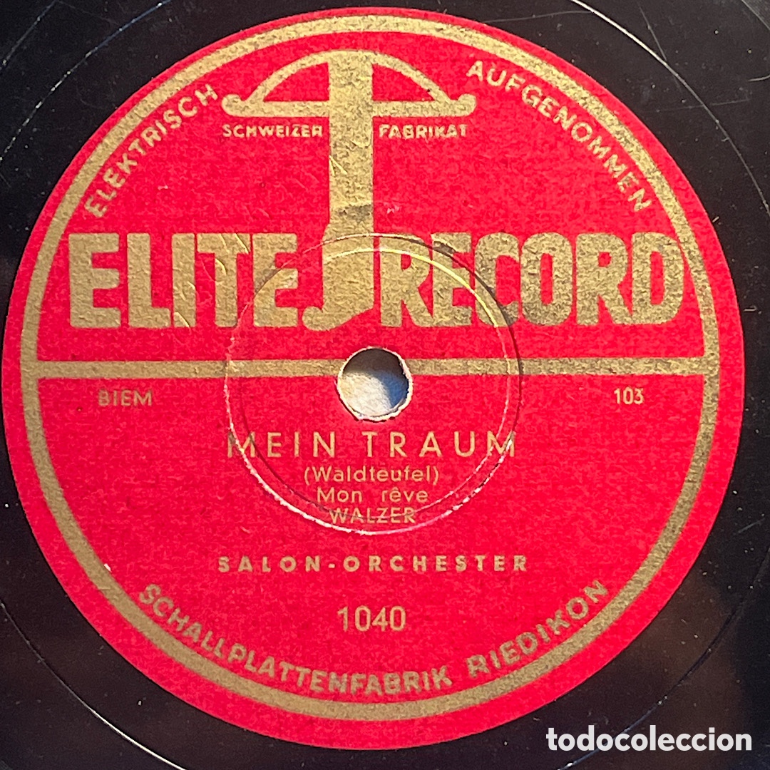 Discos de pizarra: Elite Record - Sal&oacute;n Orchester - 78 rpm - Foto 2
