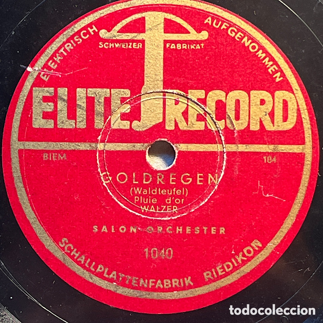 Discos de pizarra: Elite Record - Sal&oacute;n Orchester - 78 rpm - Foto 1