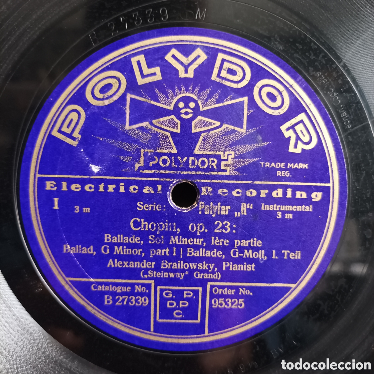 Discos de pizarra: Alexander Brailowsky - Chopin Op.23 1929 - Foto 3