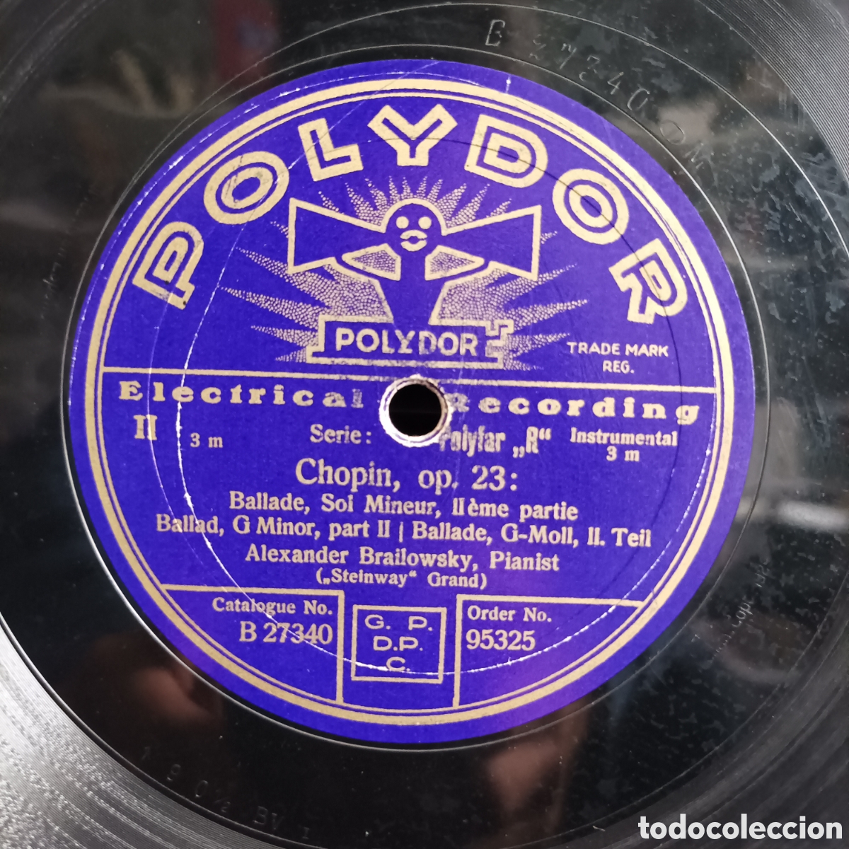Discos de pizarra: Alexander Brailowsky - Chopin Op.23 1929 - Foto 1