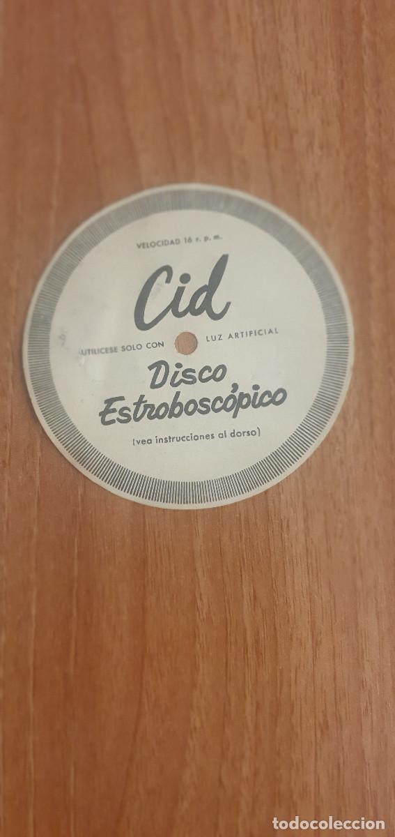 Discos de pizarra: DISCO ESTROBOSC&Oacute;PICO CID CON INSTRUCCIONES AL DORSO. - Foto 1