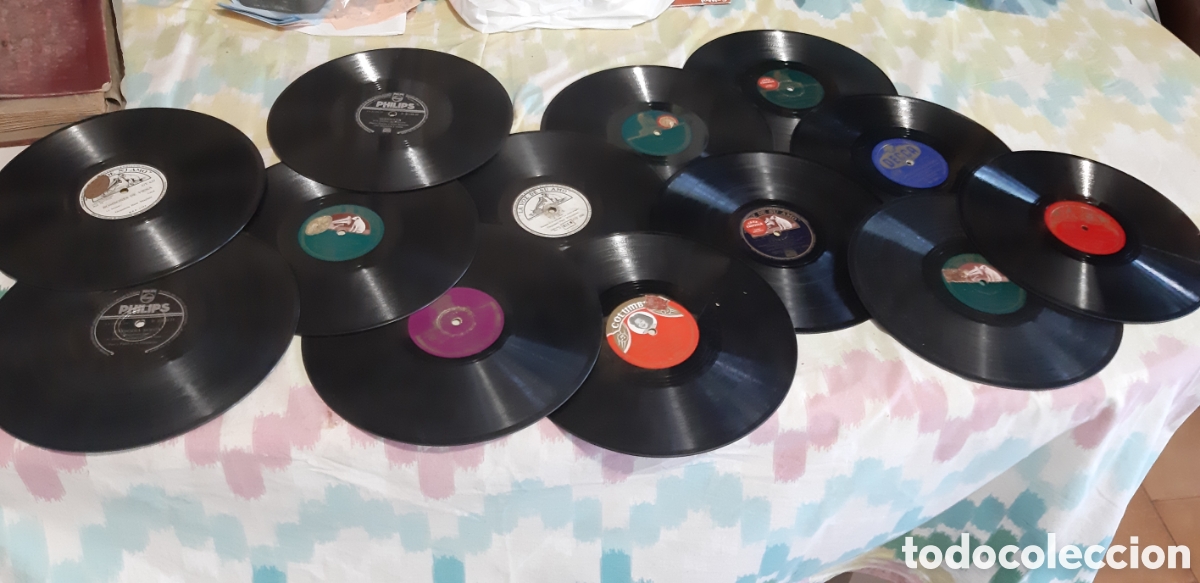 Discos de pizarra: 13 Discos antiguos de pizarra - Foto 1