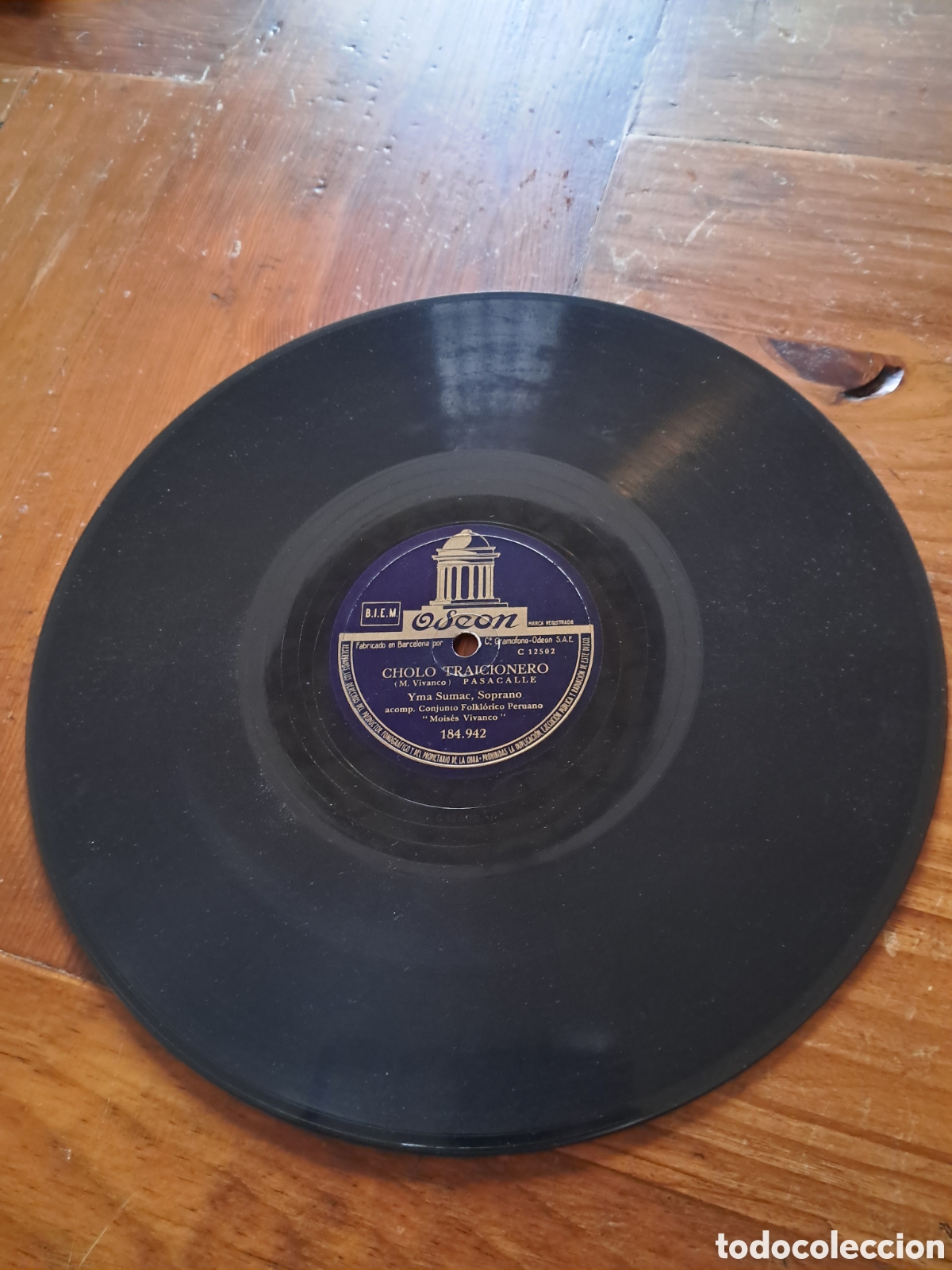 Discos de pizarra: Yma Sumac &rdquo;cholo traicionero / Waraka Tusuy&rdquo; - Foto 2