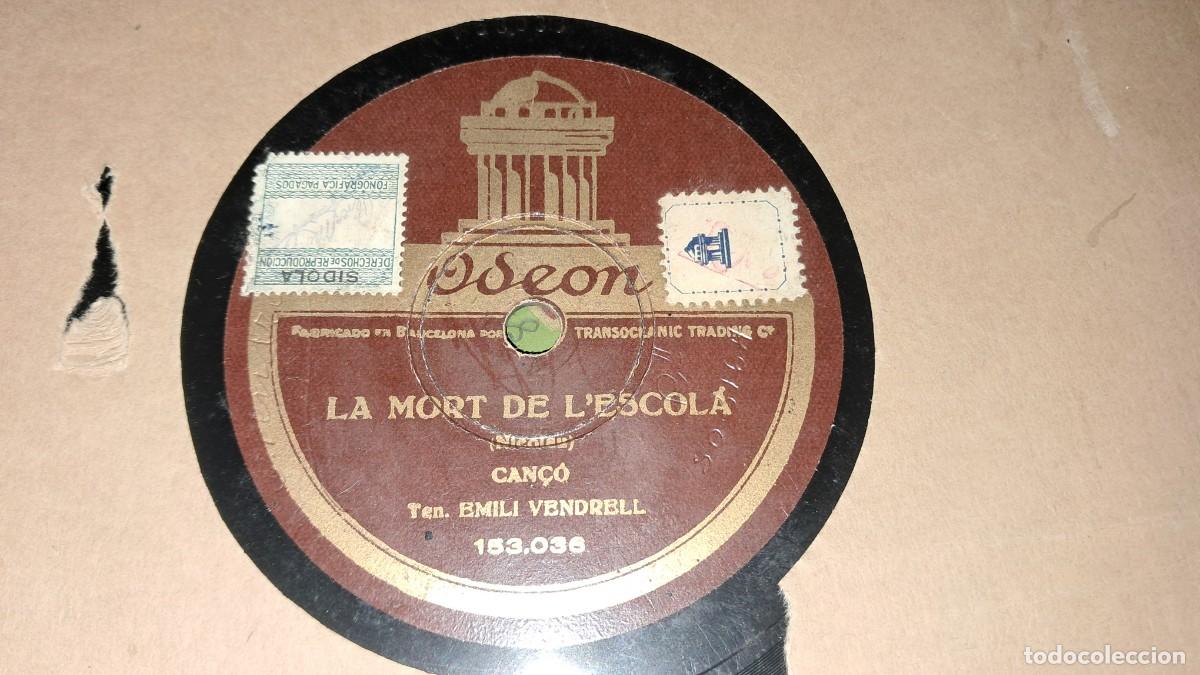 Discos de pizarra: Disco de pizarra La Mort de LEscola, Mariagneta - Foto 2