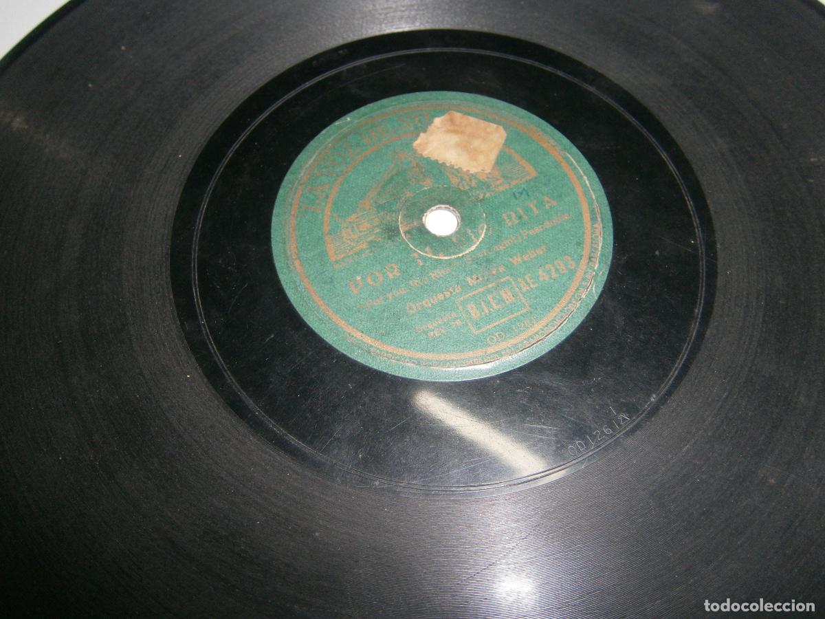 Discos de pizarra: ANTIGUO DISCO DE PIZARRA - POR EL RIO RITA - Foto 2