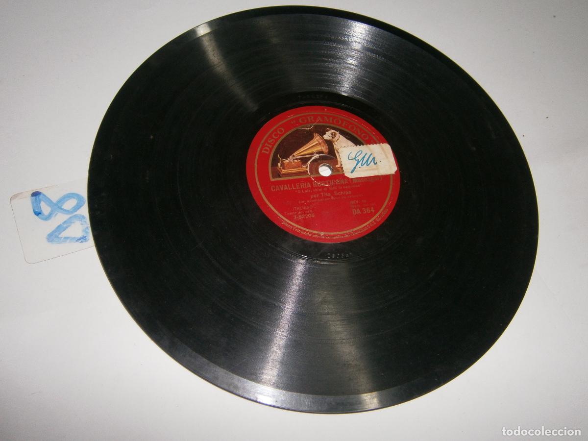 Discos de pizarra: ANTIGUO DISCO DE PIZARRA - CAVALLERIA RUSTICANA - Foto 1