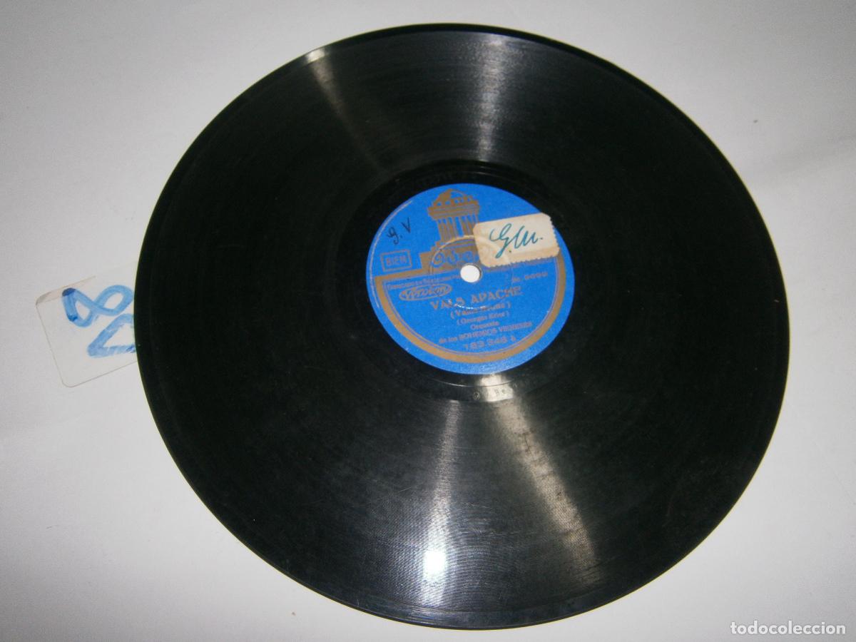 Discos de pizarra: ANTIGUO DISCO DE PIZARRA - LA PALOMA - VALS APACHE - Foto 1