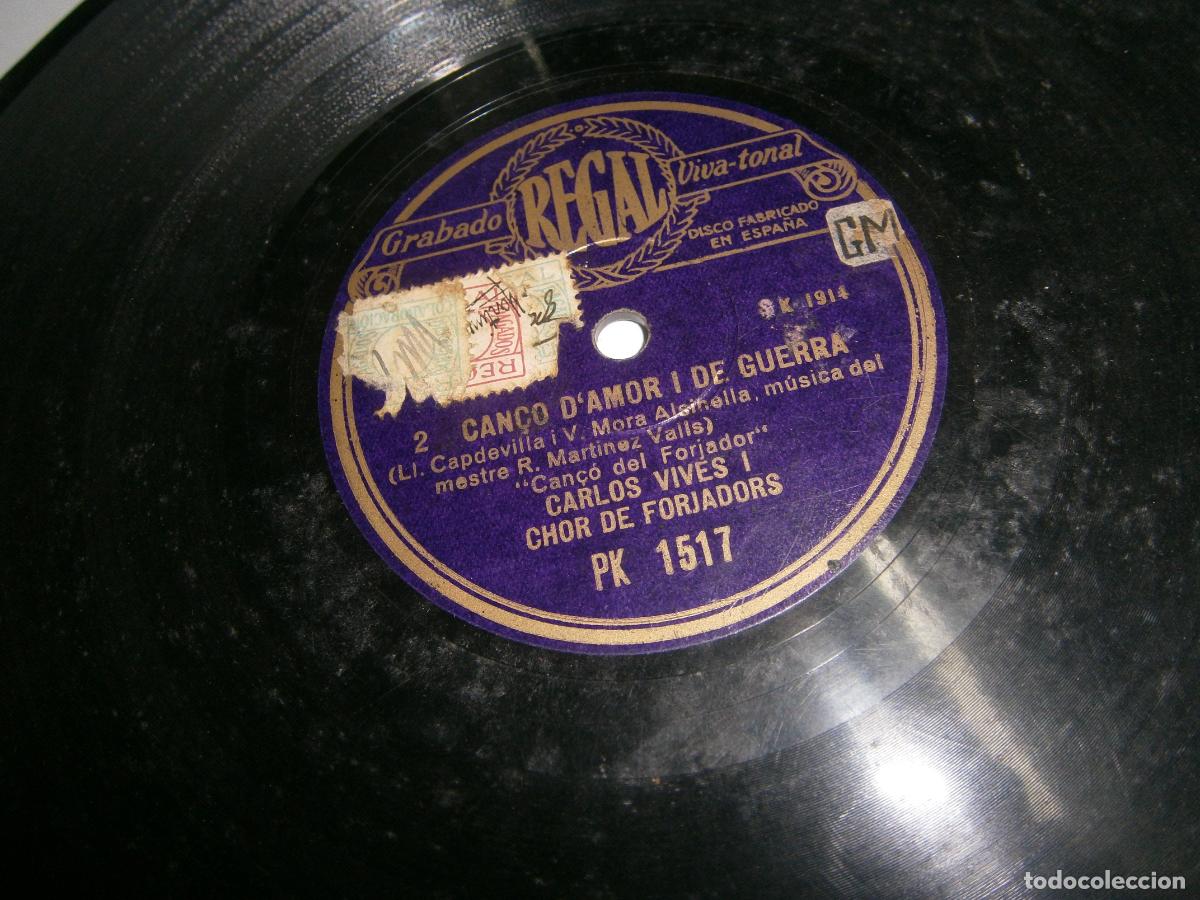 Discos de pizarra: ANTIGUO DISCO DE PIZARRA - CANCION DE AMOR Y DE GUERRA - Foto 3