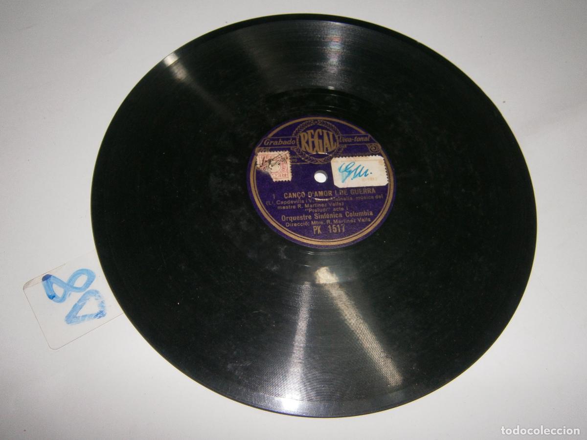 Discos de pizarra: ANTIGUO DISCO DE PIZARRA - CANCION DE AMOR Y DE GUERRA - Foto 1