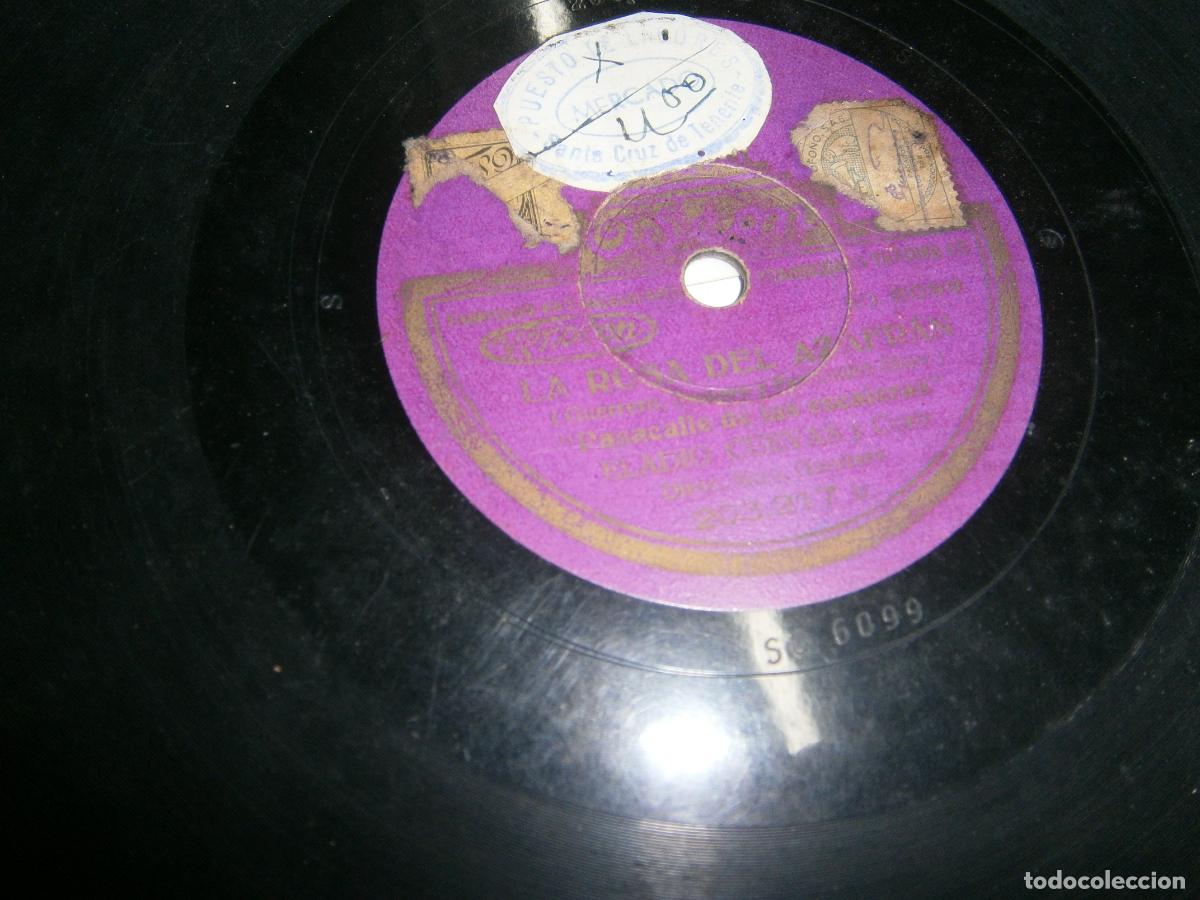 Discos de pizarra: ANTIGUO DISCO DE PIZARRA - LA ROSA DEL AZAFRAN - Foto 2