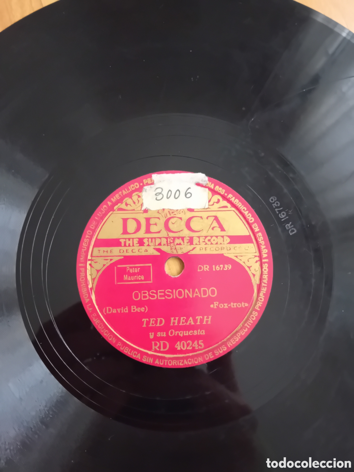 Discos de pizarra: TED HEATH. MAMBO HAWAIANO. OBSESIONADO. DECCA - Foto 1