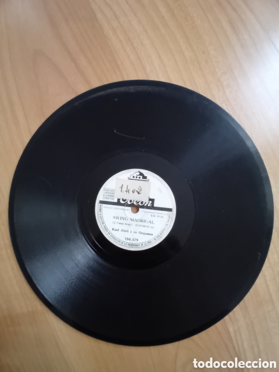Discos de pizarra: RAUL ABRIL. EN EL BOHIO. SWING MADRIGAL. ODEON - Foto 1