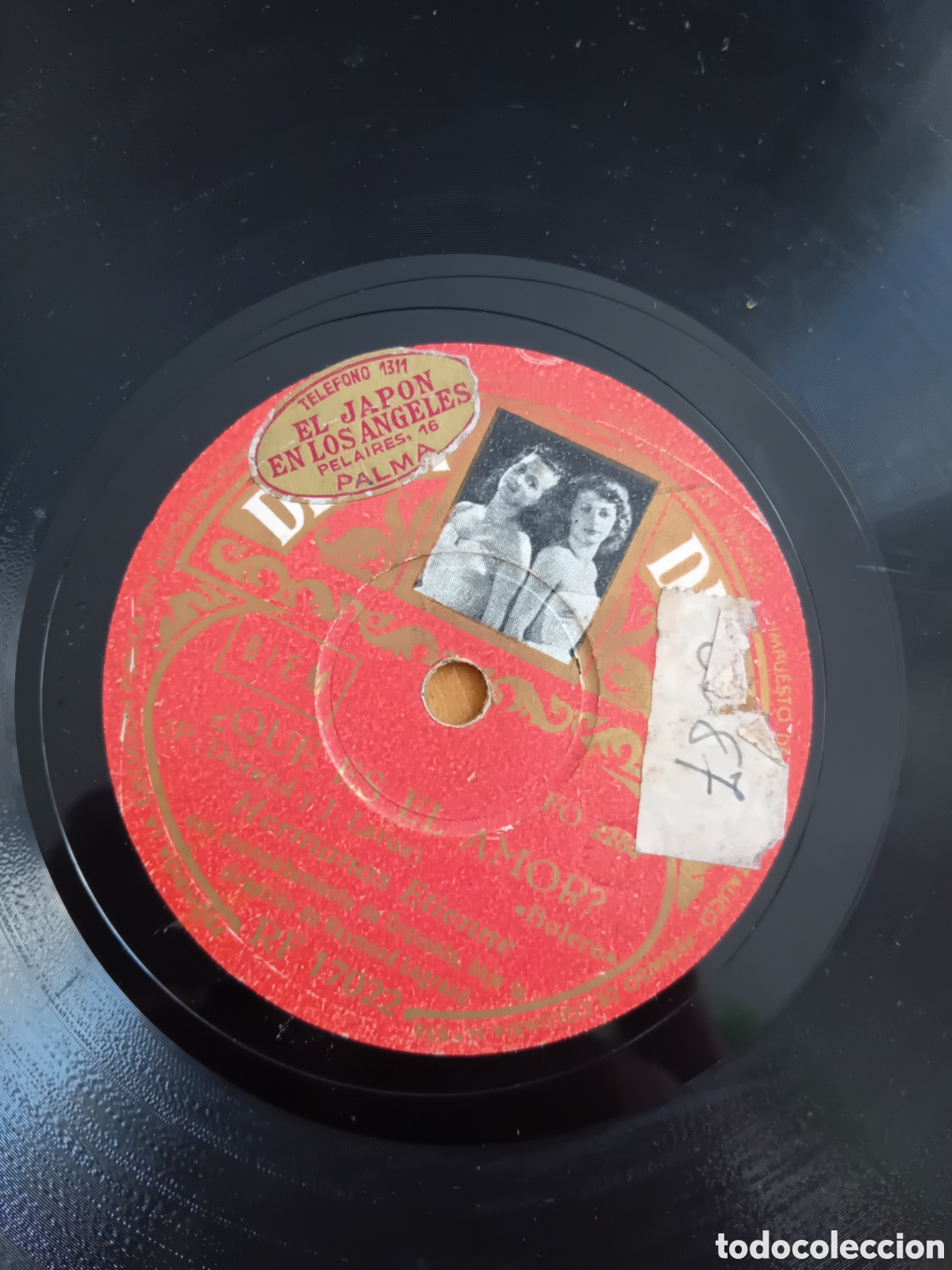 Discos de pizarra: HERMANAS ETIENNE. QUE ES EL AMOR. TOOLIE OOLIE DOOLIE. DECCA - Foto 4