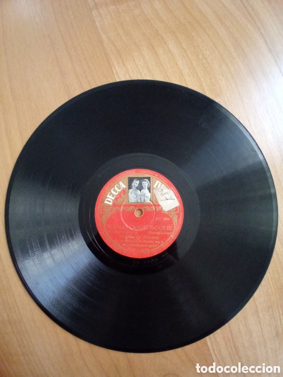 Discos de pizarra: HERMANAS ETIENNE. QUE ES EL AMOR. TOOLIE OOLIE DOOLIE. DECCA - Foto 1