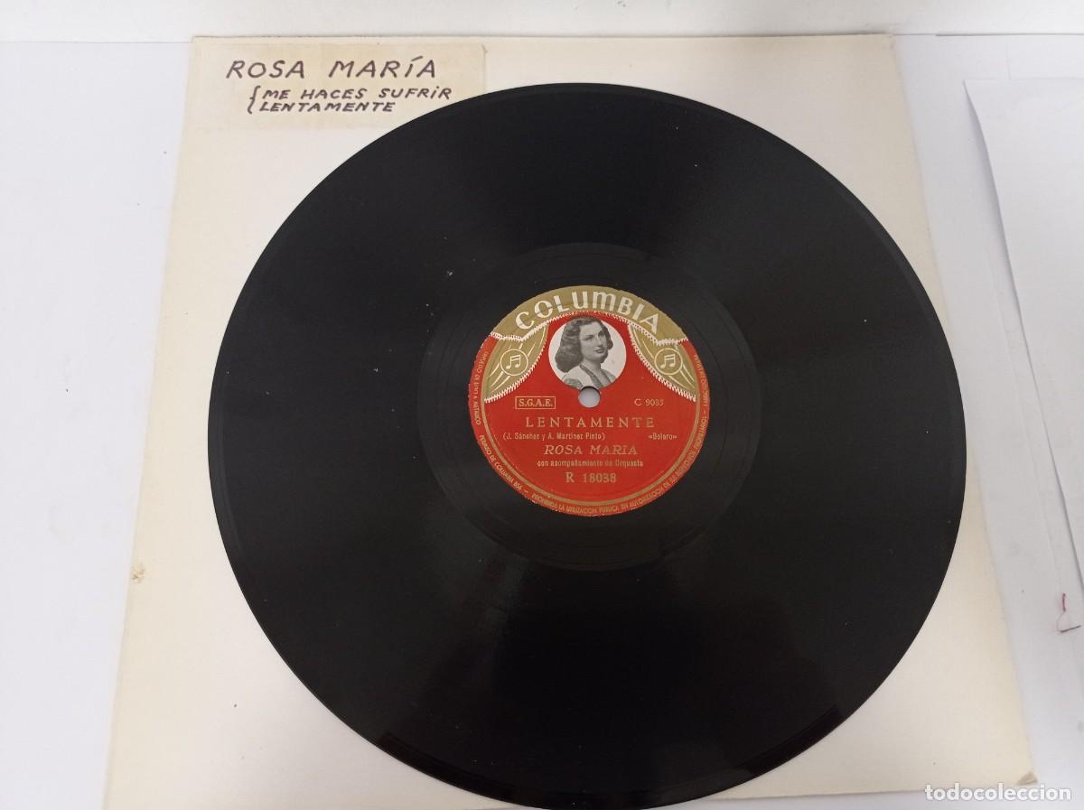 Discos de pizarra: ROSA MARIA - ME HACES SUFRIR / LENTAMENTE - Foto 2