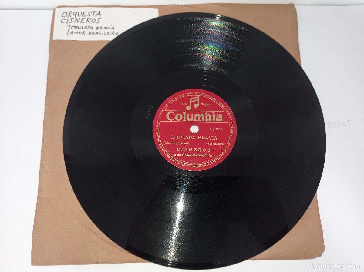 Discos de pizarra: ORQUESTA CISNEROS - PALOMA BRAVIA / AMOR BRASILEIRO - Foto 1