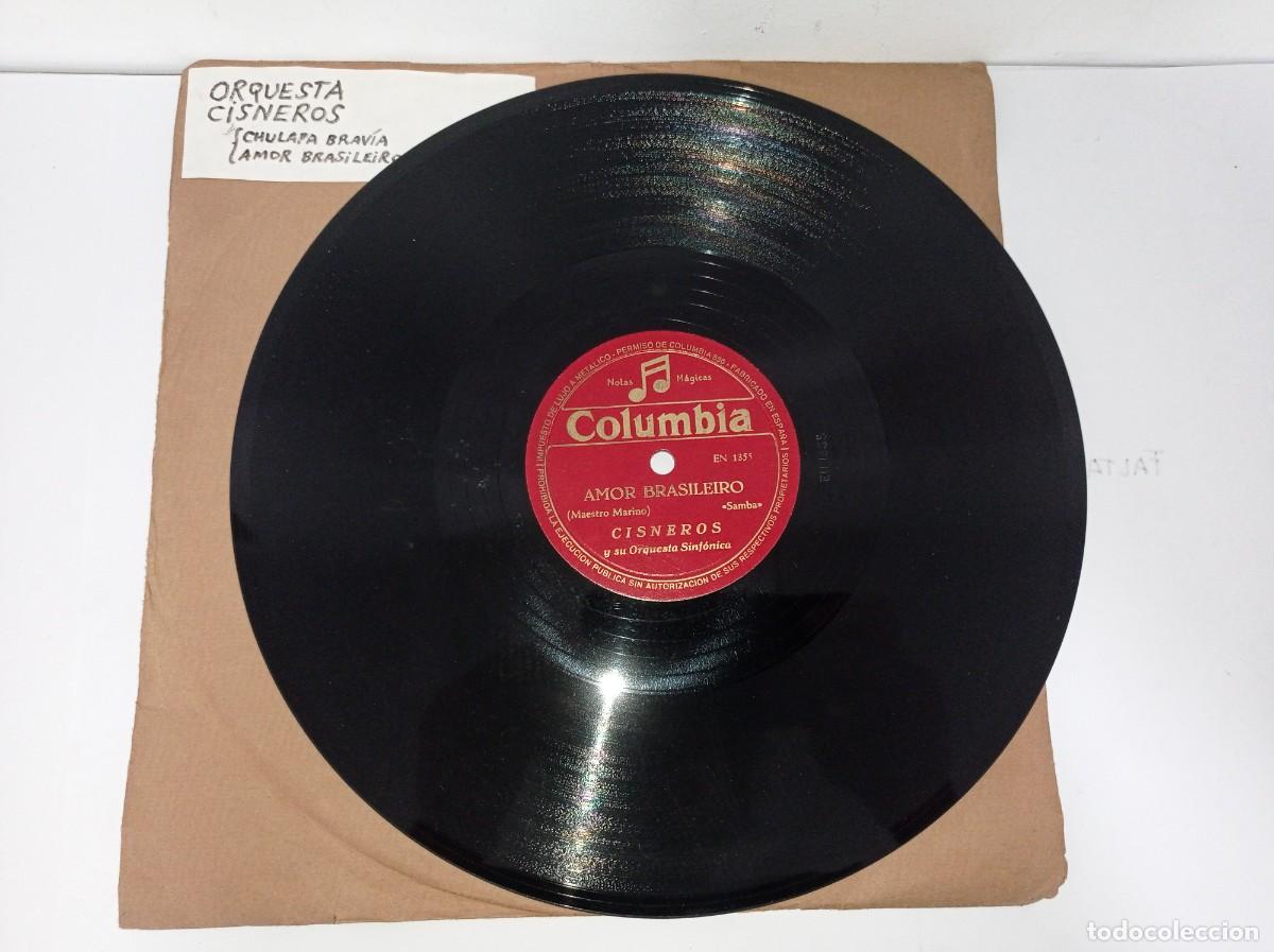 Discos de pizarra: ORQUESTA CISNEROS - PALOMA BRAVIA / AMOR BRASILEIRO - Foto 2