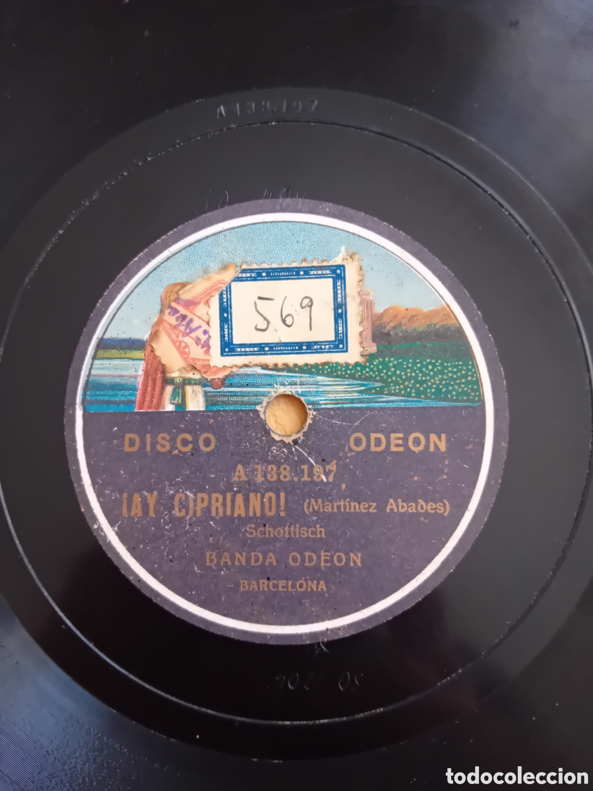 Discos de pizarra: AY CIPRIANO. COLON COLON. BANDA ODEON - Foto 4