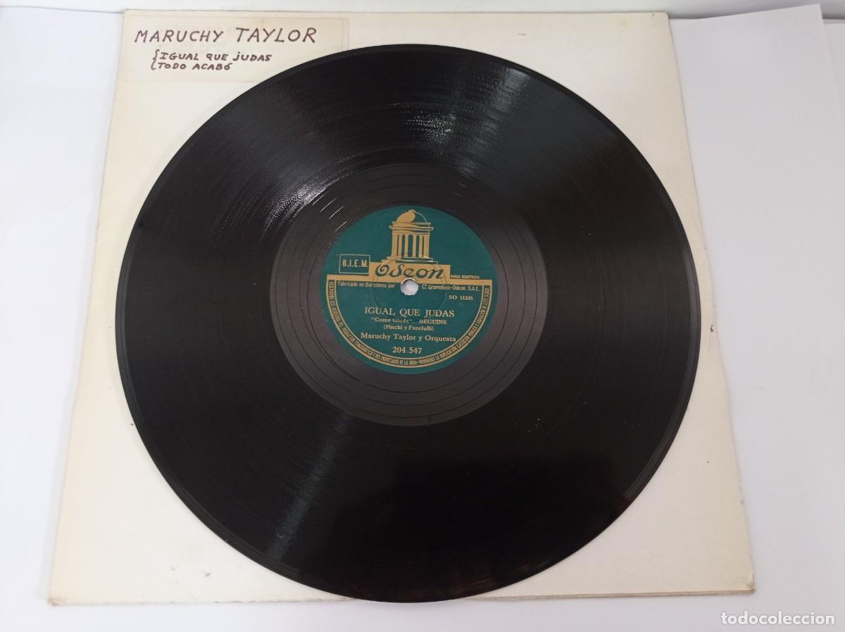Discos de pizarra: MARUCHY TAYLOR - IGUAL QUE JUDAS / TODO ACAB&Oacute; - Foto 1