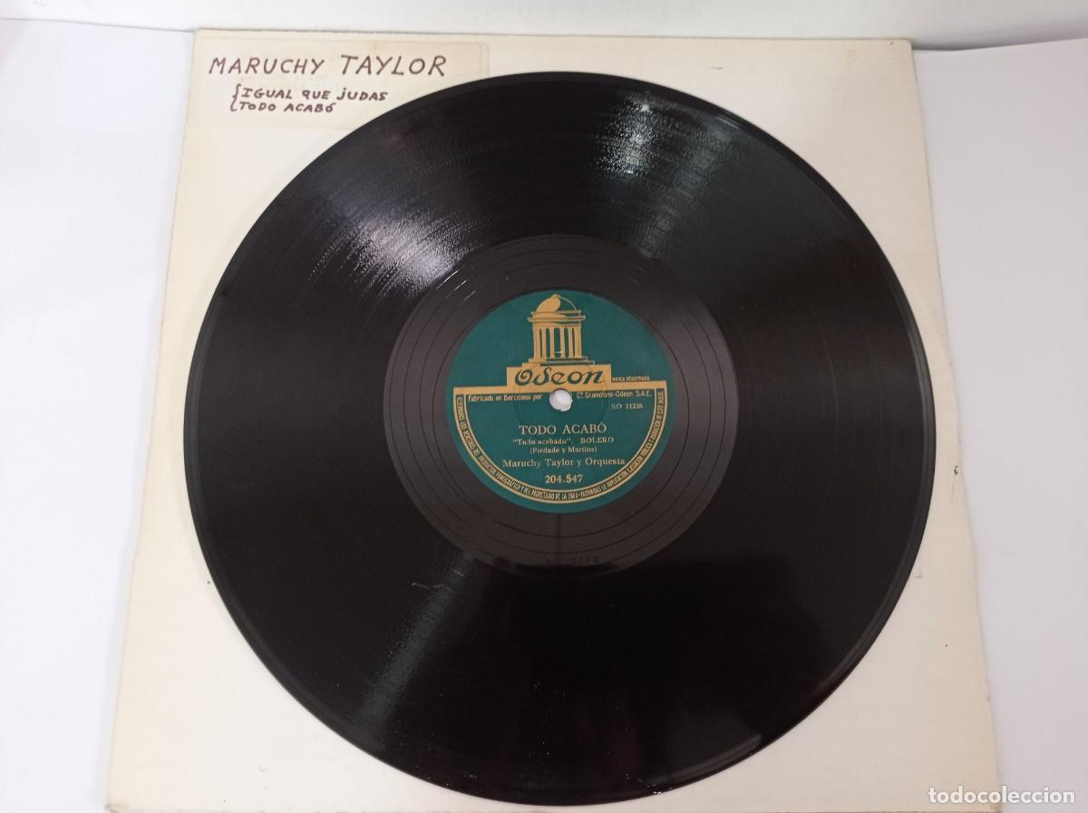 Discos de pizarra: MARUCHY TAYLOR - IGUAL QUE JUDAS / TODO ACAB&Oacute; - Foto 2