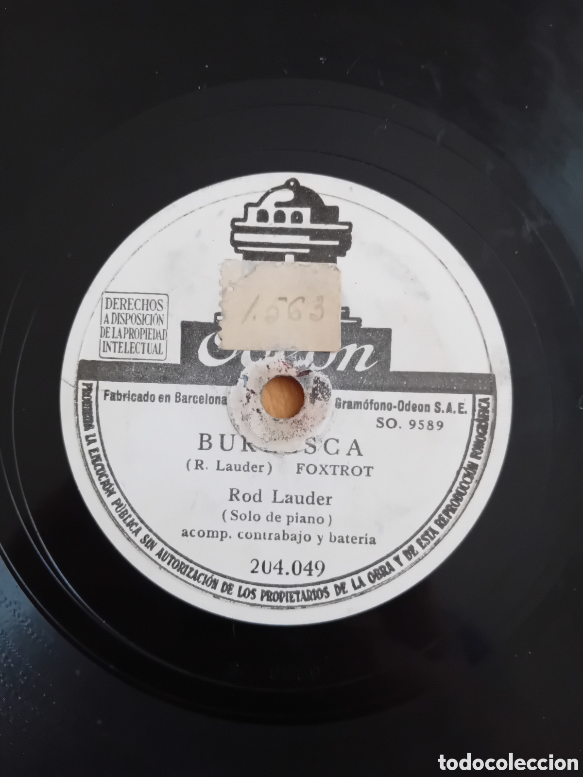 Discos de pizarra: ROD LAUDER. IDILIO. BURLESCA. ODEON - Foto 2