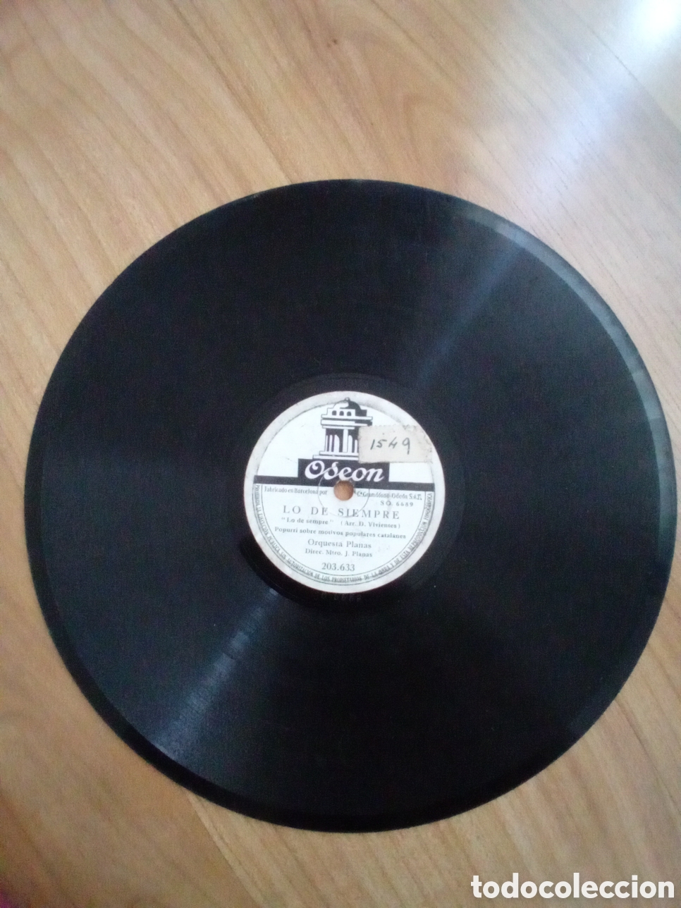 Discos de pizarra: ORQUESTA PLANAS. LO DE SIEMPRE. LO DE AYER. ODEON - Foto 3