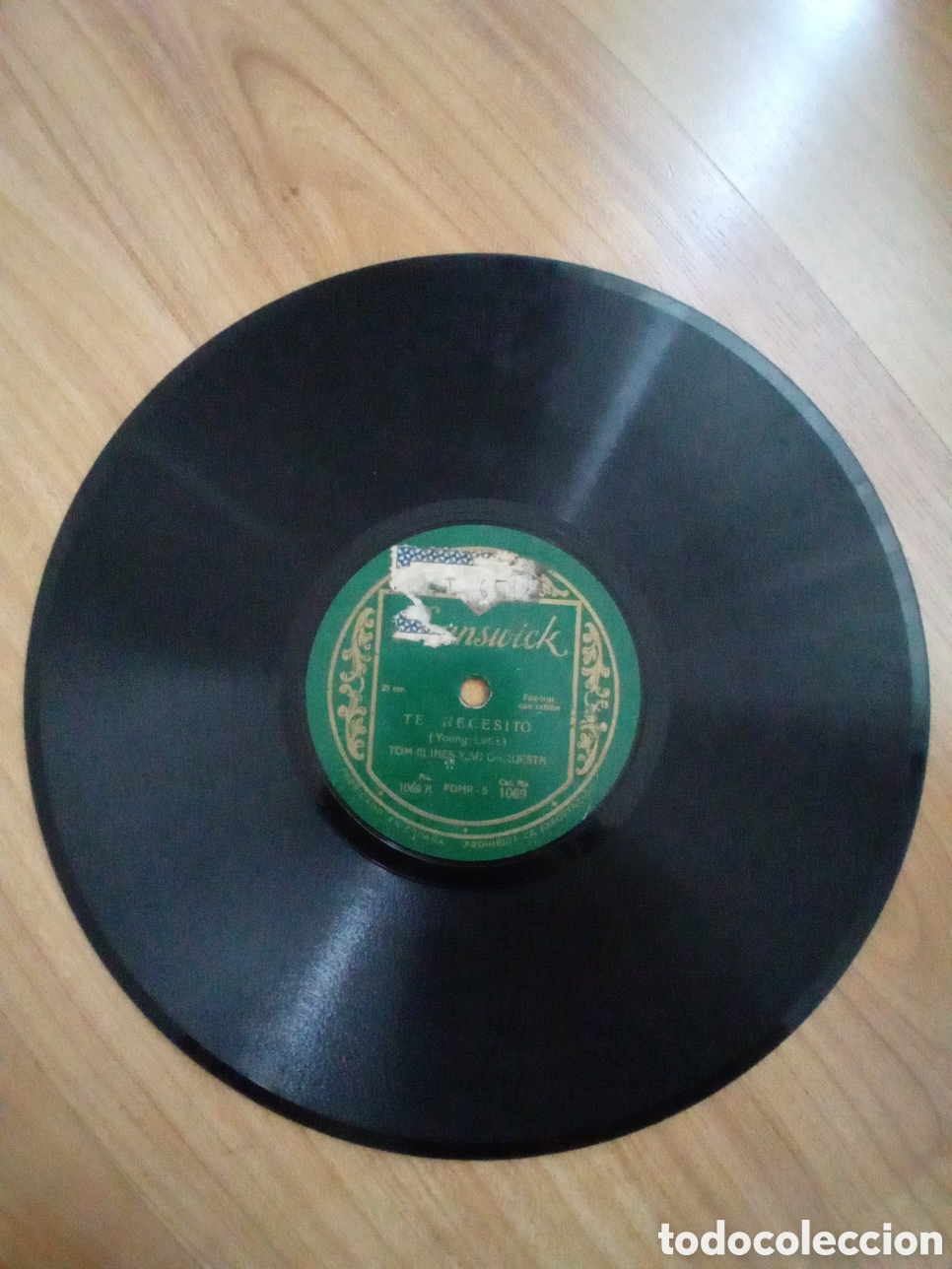 Discos de pizarra: TOM CLINES. TE NECESITO. TRISTEZAS DE LA DESPEDIDA. BRUNSWICK - Foto 3