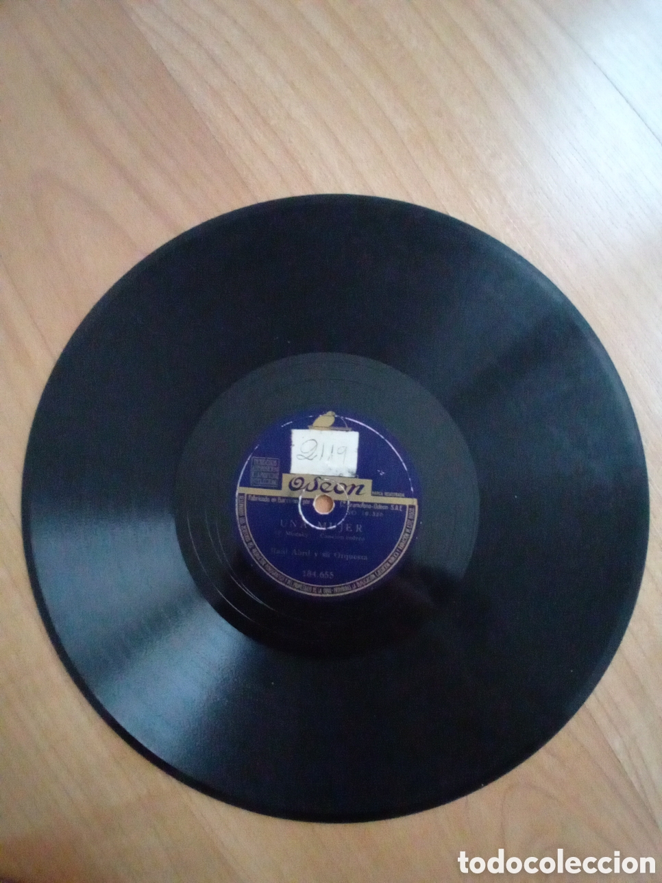 Discos de pizarra: RAUL ABRIL. UNA MUJER. AY MI VIDA. ODEON - Foto 3
