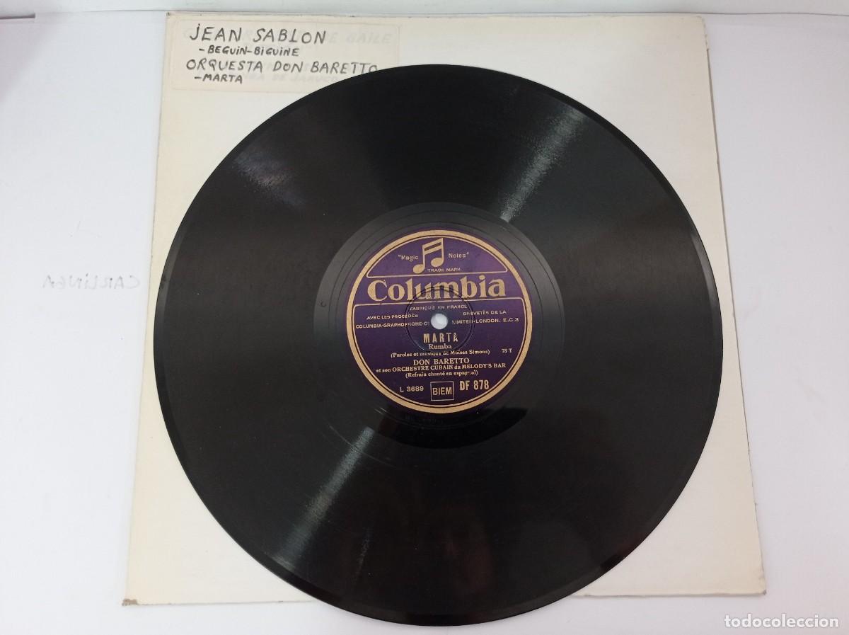 Discos de pizarra: JEAN SABLON - BEGUI BEGUINE / ORQUESTA DON BARETTO - Foto 2