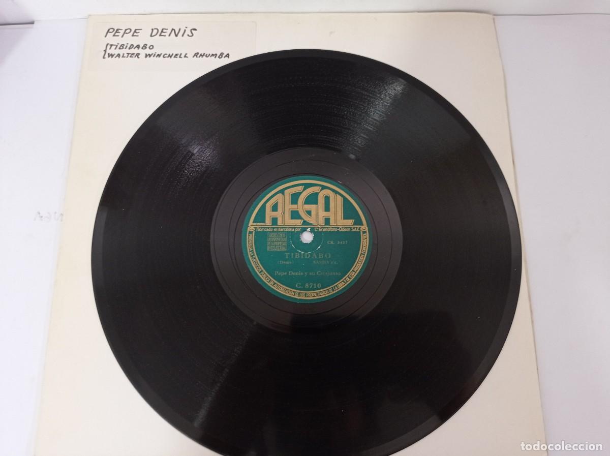 Discos de pizarra: PEPE DENIS - TIBIDABO / WALTER WINCHELL RHUMBA - Foto 1