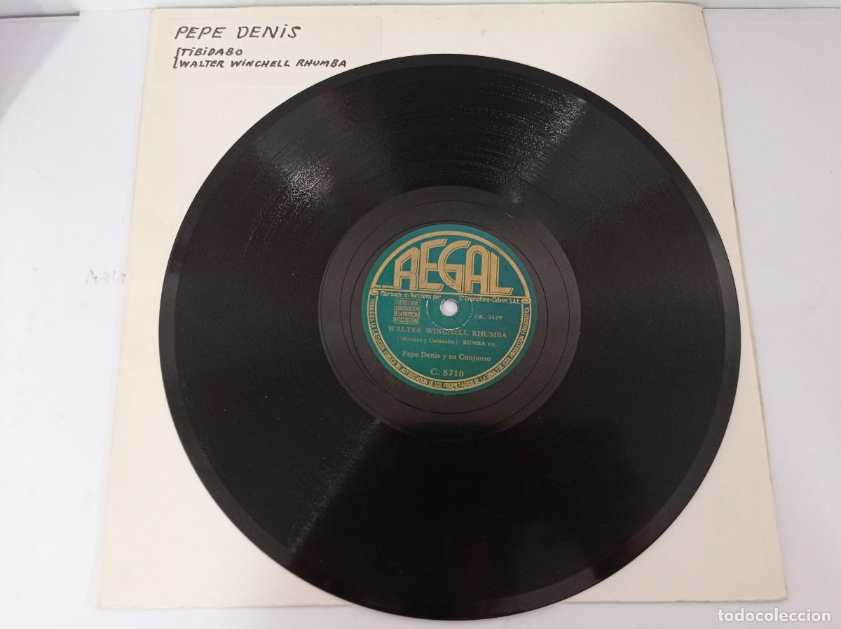 Discos de pizarra: PEPE DENIS - TIBIDABO / WALTER WINCHELL RHUMBA - Foto 2
