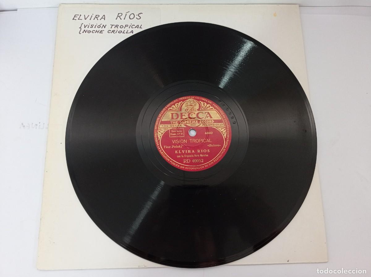 Discos de pizarra: ELVIRA RIOS - VISI&Oacute;N TROPICAL / NOCHE CRIOLLA - Foto 1