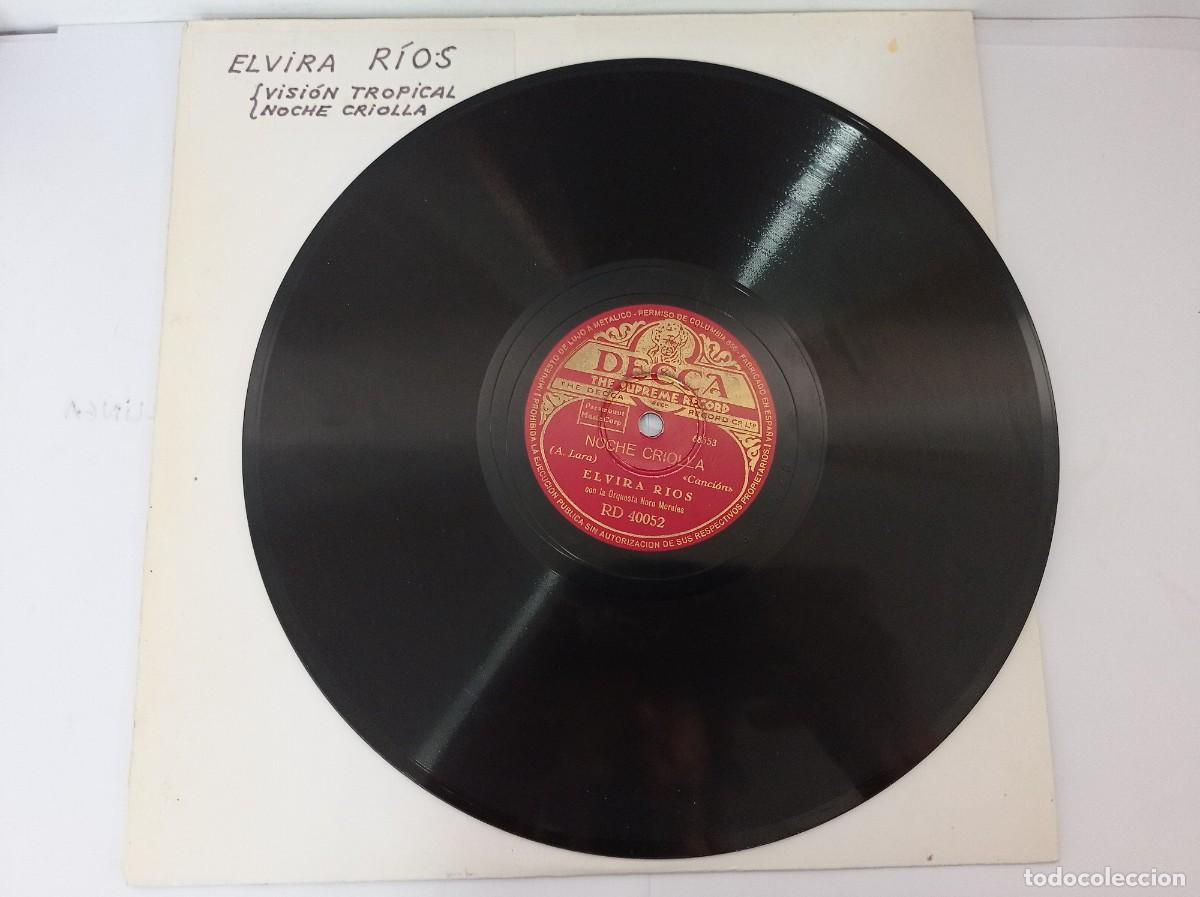 Discos de pizarra: ELVIRA RIOS - VISI&Oacute;N TROPICAL / NOCHE CRIOLLA - Foto 2