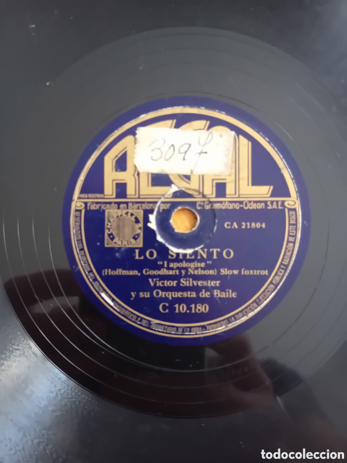 Discos de pizarra: VICTOR SILVESTER. MARFIL RAG. LO SIENTO. REGAL - Foto 2