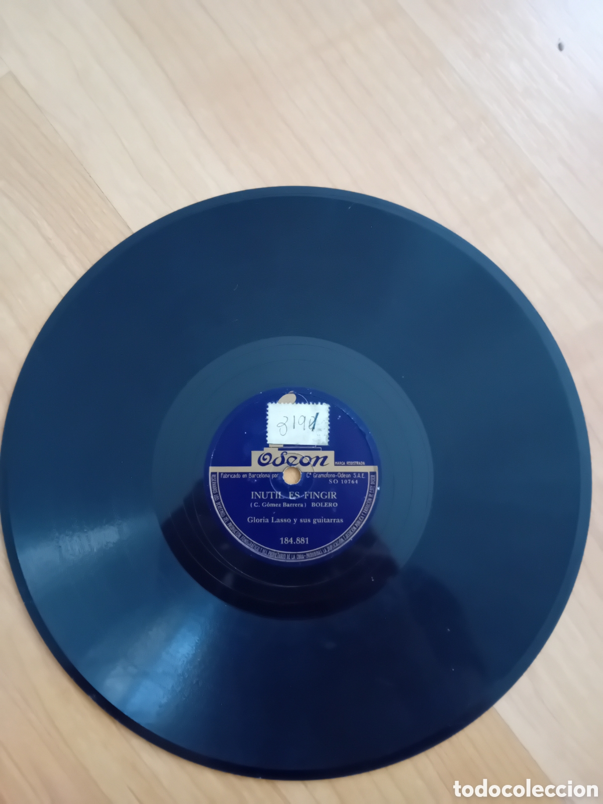 Discos de pizarra: INUTIL ES FINGIR. QUE COSAS. GLORIA LASSO. ODEON - Foto 4