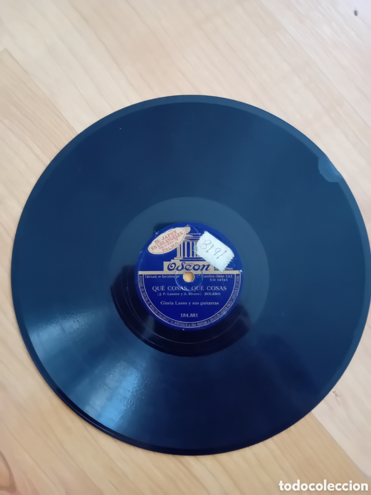 Discos de pizarra: INUTIL ES FINGIR. QUE COSAS. GLORIA LASSO. ODEON - Foto 1