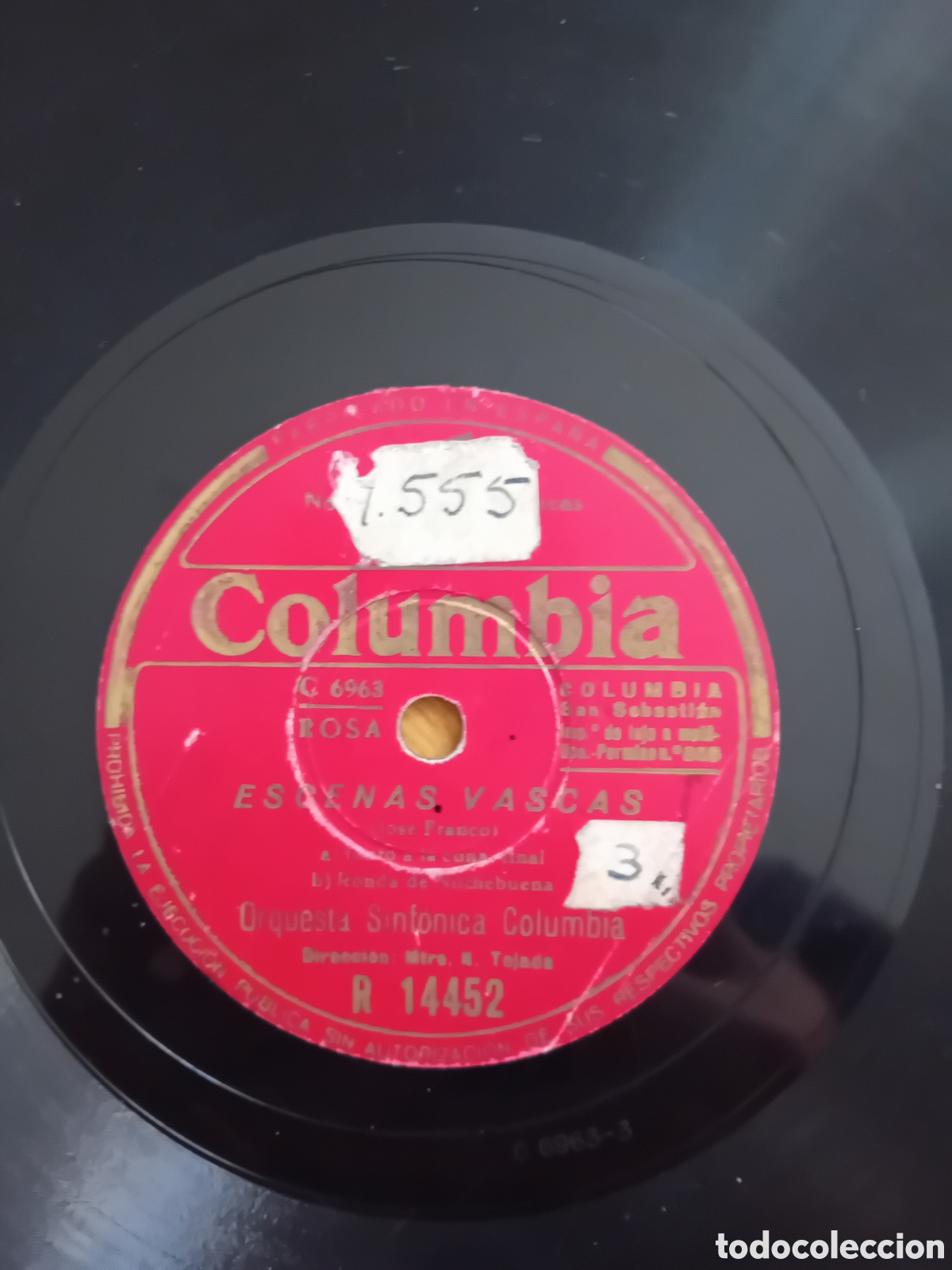 Discos de pizarra: ESCENAS VASCAS. EUSKALERRIKO ABESTIYAK. COLUMBIA - Foto 4