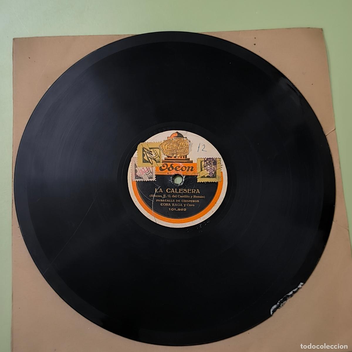 Discos de pizarra: LA CALESERA - ODEON - DISCO DE PIZARRA - Foto 1
